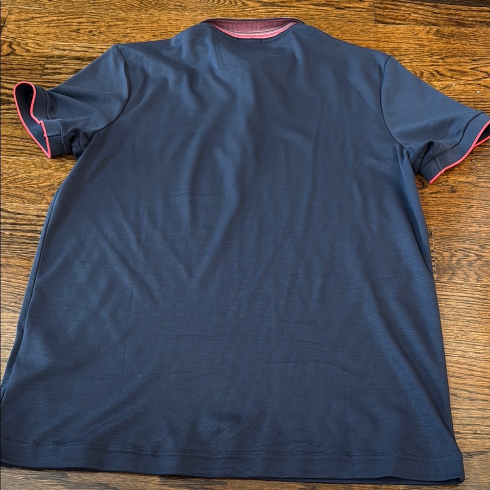 Boss Blue and Pink Polo Shirt Classic Design - Picture 5 of 6